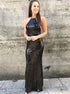 Black Sequined Mermaid Spaghetti Straps Backless Prom Dress LBQ0046